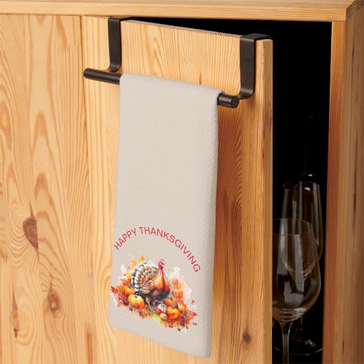 Aquarell Erntedank Türkei und Pumpkins Geschirrtuch