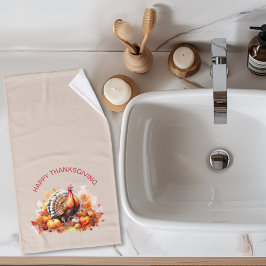 Aquarell Erntedank Türkei und Pumpkins Handtuch