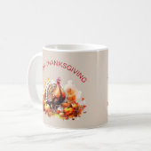 Aquarell Erntedank Türkei und Pumpkins Kaffeetasse (Vorderseite Links)