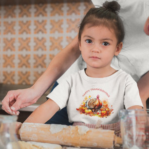 Aquarell Erntedank Türkei und Pumpkins T-Shirt
