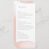 Aquarell erröten Hochzeitsmenü (EINFACHER PLAN) Menükarte (Vorne/Hinten)