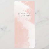 Aquarell erröten Hochzeitsmenü (EINFACHER PLAN) Menükarte (Rückseite)