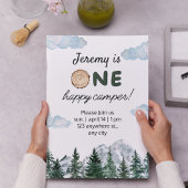 Aquarell Erster Geburtstag im Freien Einladung