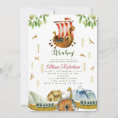 Aquarell Es ist eine Kinderwagen-Party-Kinderdusch Einladung (Vorderseite)