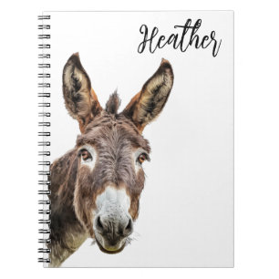 Aquarell Esel Guckend Personalisiert Notizblock