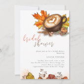 Aquarell Espresso Liebe Braut Brautparty Einladung (Vorderseite)