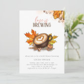 Aquarell Espresso Liebe Braut Brautparty Einladung (Stehend Vorderseite)