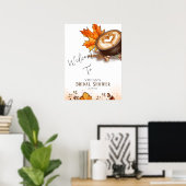 Aquarell Espresso Liebe Braut Bridal Willkommen Poster (Heimbüro)