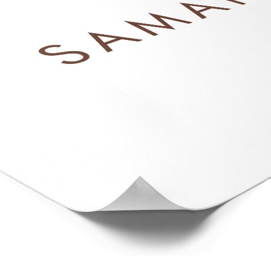 Aquarell Espresso Martini Dusche Begrüßungszeichen Poster (Ecke)