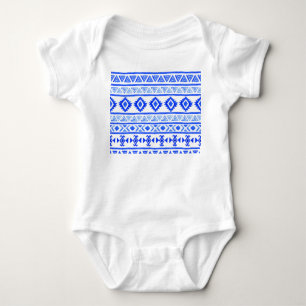 Aquarell-ethnisches Aztekenmuster, geometrisches M Baby Strampler