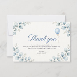 Aquarell-Eukalyptus-Baby-Shower-Dankeskarten Dankeskarte
