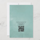 Aquarell-Eukalyptus-Geometrie-QR-Code-Hochzeit Einladung (Rückseite)