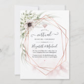 Aquarell-Eukalyptus-Geometrische-Virtual-Wedding Einladung (Vorderseite)