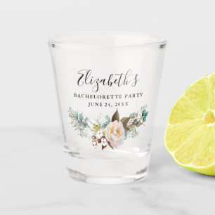Aquarell-Eukalyptus-Grün-Junggesellinnen-Abschieds Schnapsglas
