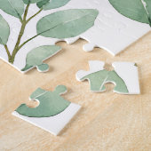Aquarell-Eukalyptus-Grünmuster Puzzle (Seite)