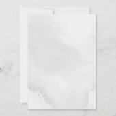 Aquarell-Eukalyptus-Grünpflanzen-Laub Sage-Grün Save The Date (Rückseite)