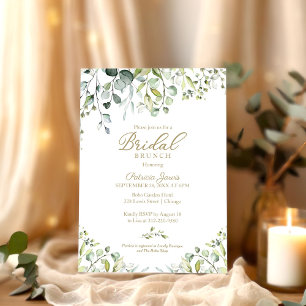Aquarell-Eukalyptus-Grünzeug-Braut-Brunch Einladung