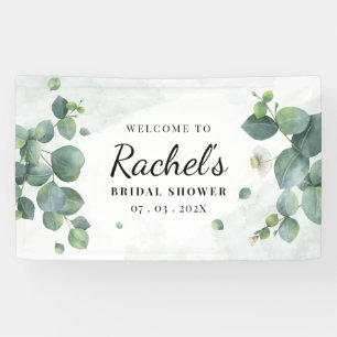 Aquarell-Eukalyptus-Grünzeug-Junggesellinnen-Absch Banner