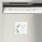 Aquarell-Eukalyptus-Hochzeit 'Save the Date' Magnet (In Situ (Geschirrspüler))