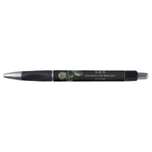 Aquarell-Eukalyptus-Monogramm-Hochzeitsgeschenke Kugelschreiber