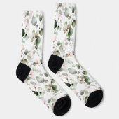 Aquarell-Eukalyptus-Muster Socken (Rechts)