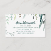 Aquarell-Eukalyptus Visitenkarte (Rückseite)