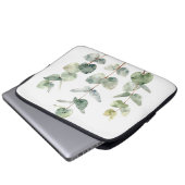 Aquarell Eukalyptusblätter Botanik Laptopschutzhülle (Vorne Knopf)