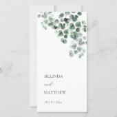 Aquarell-Eukalyptusblätter-Hochzeit (Vorderseite)