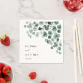 Aquarell-Eukalyptusblätter | Hochzeit Serviette (Beispiel)