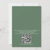 Aquarell-Eukalyptusblätter Schick QR-Code Hochzeit Einladung (Rückseite)