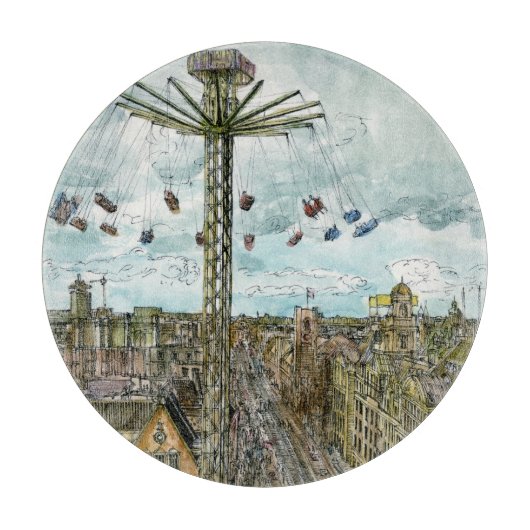 Aquarell-europäische Schwingen-Fahrt der Schneidebrett (Vorderseite)