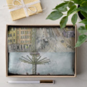 Aquarell-europäische Schwingen-Fahrt der Seidenpapier (Geschenk)