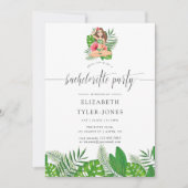 Aquarell Exotic Aloha Luau Junggeselinnen-Abschied Einladung (Vorderseite)