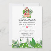 Aquarell Exotic Aloha Luau Virtual Brautparty Einladung (Vorderseite)