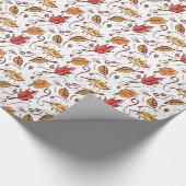 Aquarell-Fall-Gekritzel Geschenkpapier (Ecke)