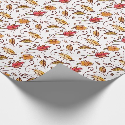 Aquarell-Fall-Gekritzel Geschenkpapier (Ecke)