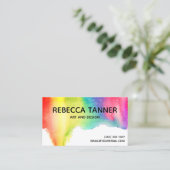 Aquarell-Farben-bunter Visitenkarte (Stehend Vorderseite)