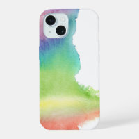 Aquarell-Farbfleck Regenbogen Abstrakt