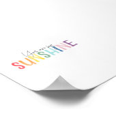 Aquarell farbig Du bist mein Sonnenschein Art Prin Poster (Ecke)