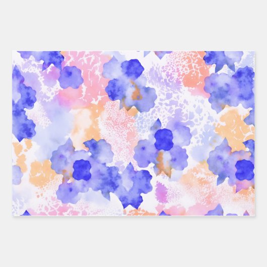 Aquarell farbig geschenkpapier set (Vorderseite 3)