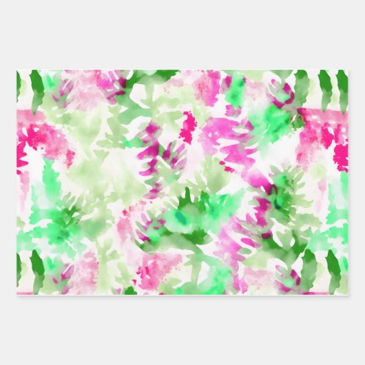 Aquarell farbig geschenkpapier set (Vorderseite 2)