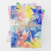 Aquarell farbig geschenkpapier set (Beispiel)