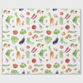 Aquarell Farbige Frische Gemüse Geschenkpapier (Flach)