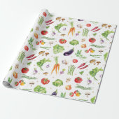 Aquarell Farbige Frische Gemüse Geschenkpapier (Ungerollt)