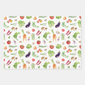 Aquarell Farbige Frische Gemüse Geschenkpapier Set (Vorderseite 3)