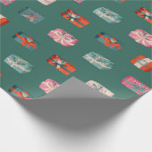 Aquarell Farbige Geschenke Muster Süß Geschenkpapier (Ecke)