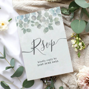 Aquarell Farbige Wildblumen-Hochzeit-RSVP RSVP Karte