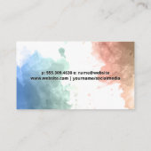 Aquarell | Farbpalette für Künstler und Pinsel Treuekarte (Rückseite)