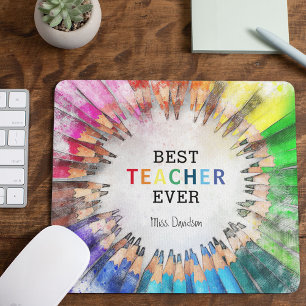 Aquarell-Farbstifte Bester Lehrer überhaupt Mousepad