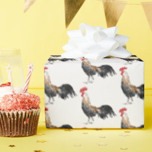 Aquarell-Farmhahn Geschenkpapier